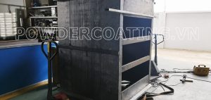 Dust collecting booth